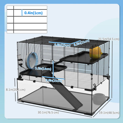 Hamster Cage, Gerbil Cage With Glass Basin, Black Hamster Cages at Gallery Canada