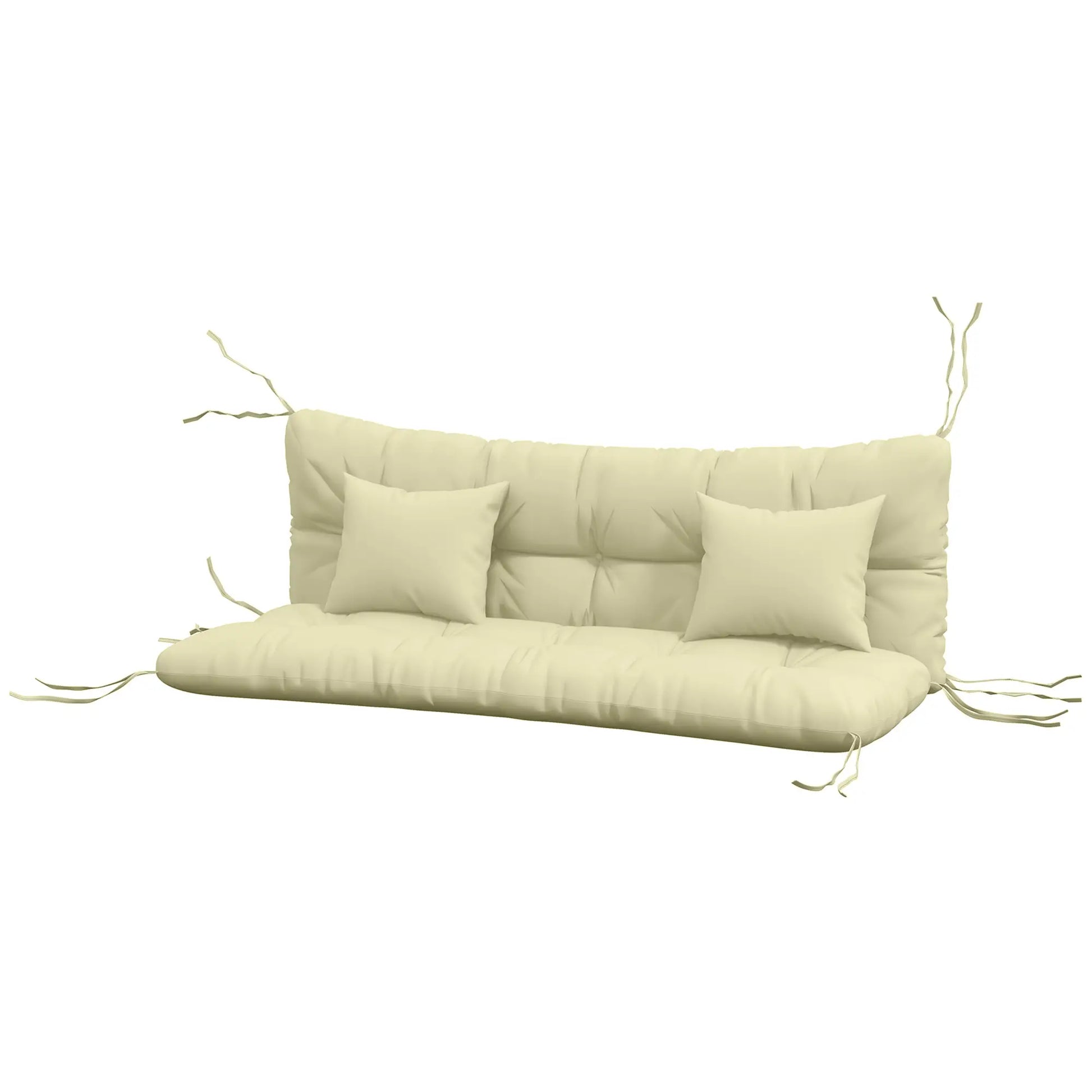 4-Piece Patio Chair Cushion Set, with Ties, Cream White Patio Chair Cushions Cream at Gallery Canada