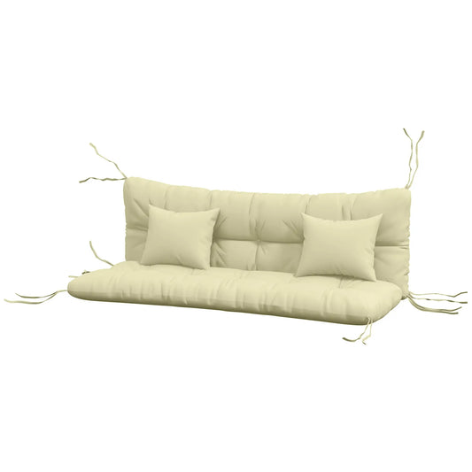 4-Piece Patio Chair Cushion Set, with Ties, Cream White Patio Chair Cushions Cream at Gallery Canada