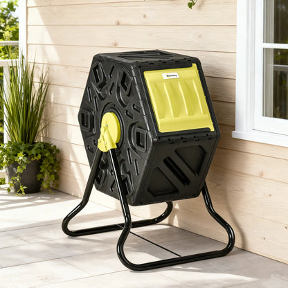 Rotating Composter Bin, 17 Gallon, Yellow Outdoor Compost Bin at Gallery Canada