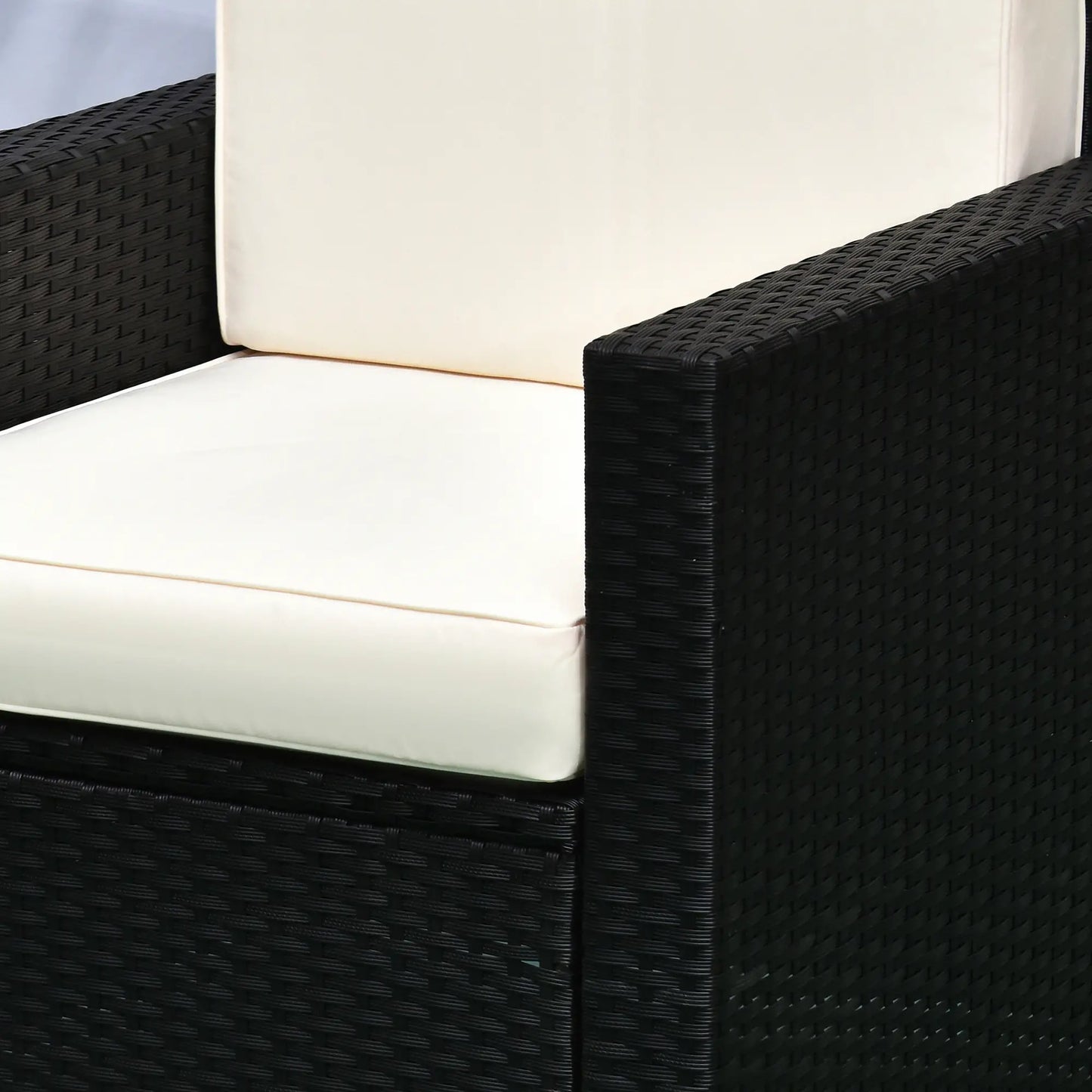 4-Piece Sectional Patio Set, Rattan Wicker Chairs with Cushions, Cream White Patio Furniture Sets at Gallery Canada