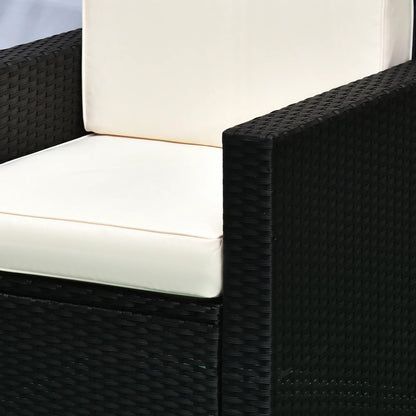 4-Piece Sectional Patio Set, Rattan Wicker Chairs with Cushions, Cream White Patio Furniture Sets at Gallery Canada