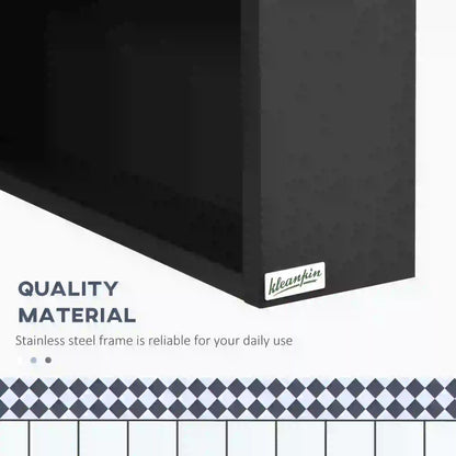 Wall-Mounted Medicine Cabinet, Single Door with Shelves, Stainless Steel Frame, Black Mirror Medicine Cabinets at Gallery Canada