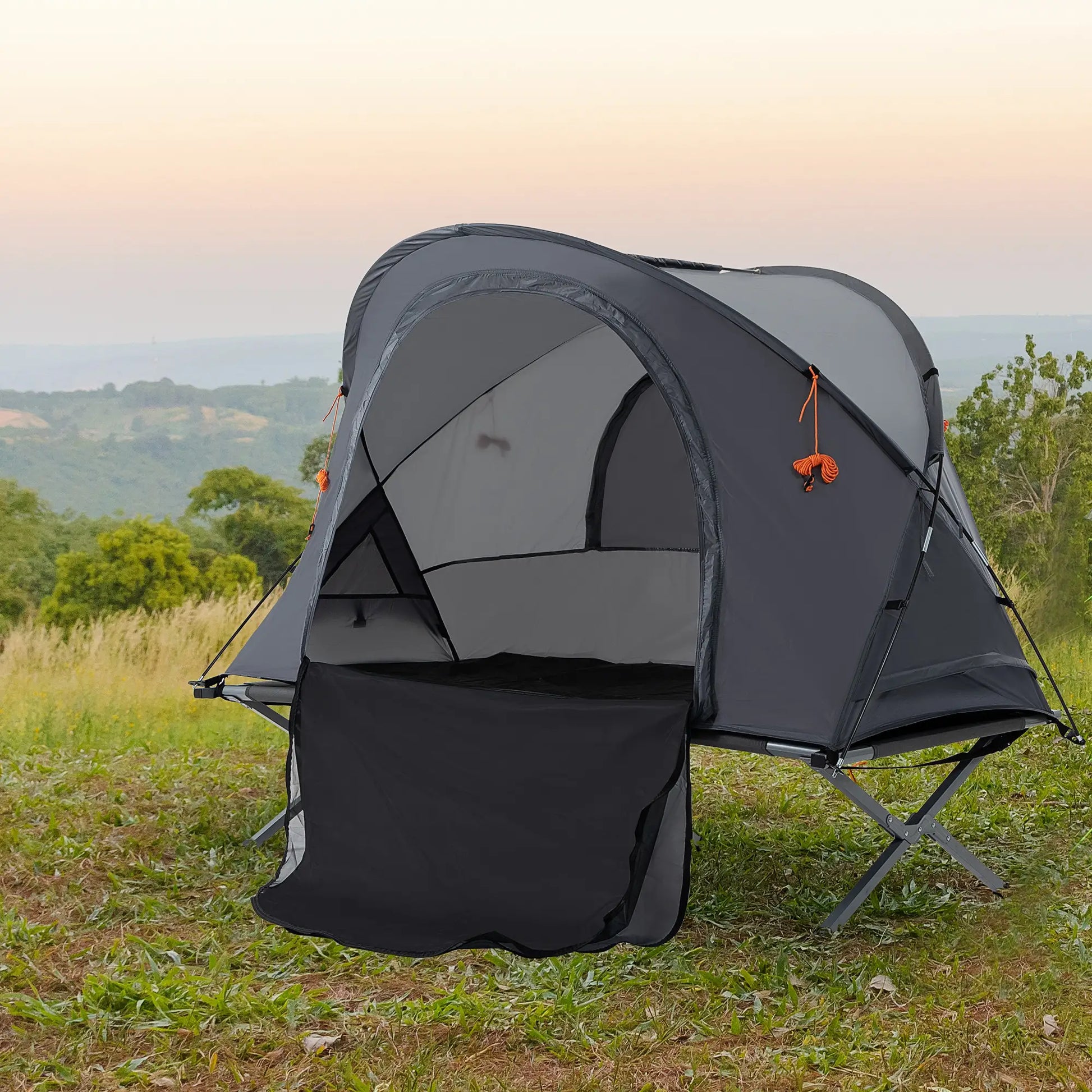 Camping Tent Cot, Folding Tent Shelter, Self-Inflating Air Mattress, Carry Bag, 1 Person Camping Tents at Gallery Canada