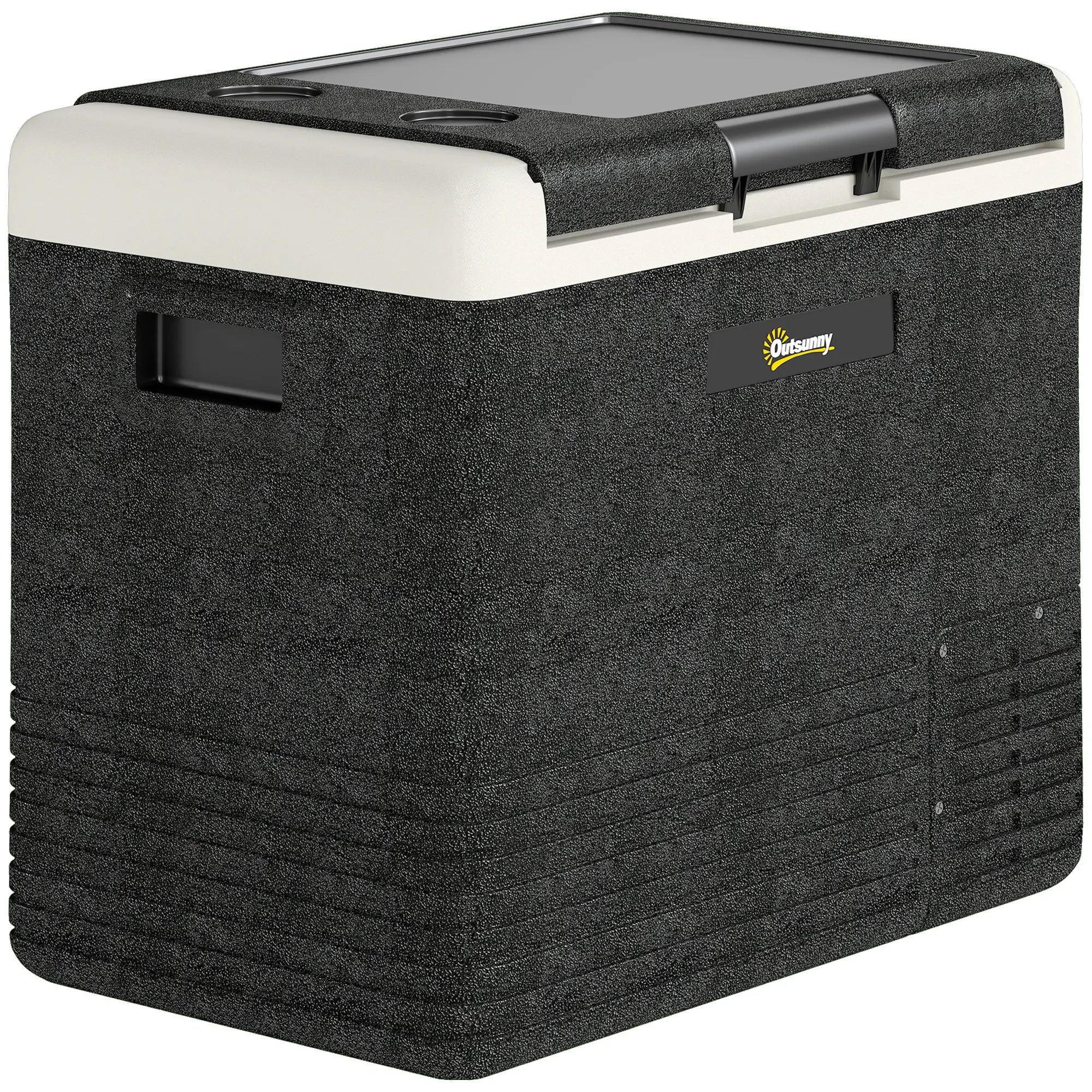 12 Volt Car Refrigerator, 53QT, -68-68 ℉, Portable Electric Cooler Car Coolers Black at Gallery Canada