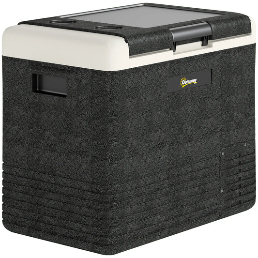 12 Volt Car Refrigerator, 53QT, -68-68 ℉, Portable Electric Cooler Car Coolers Black at Gallery Canada