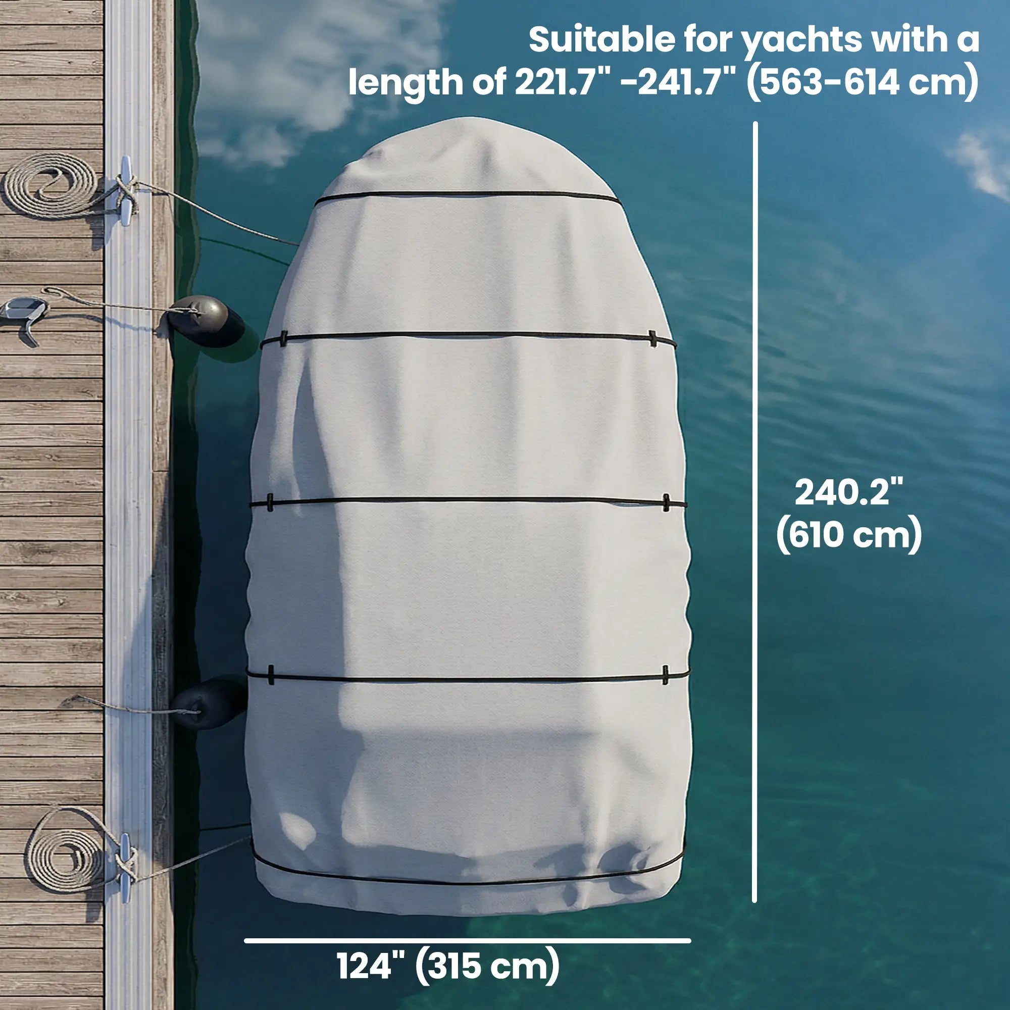 19-20 Ft Trailer Boat Cover, 3000mm Waterproof, Light Grey Water Sports & Boating Supplies at Gallery Canada
