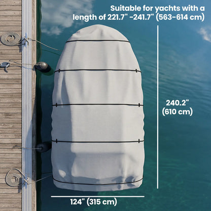 19-20 Ft Trailer Boat Cover, 3000mm Waterproof, Light Grey Water Sports & Boating Supplies at Gallery Canada