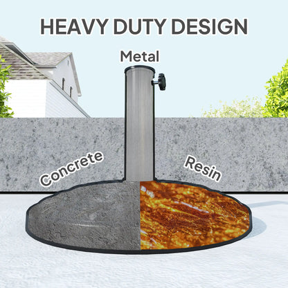 Concrete Umbrella Base, 26 lbs, Φ18.7" x 12.6" H, Black Umbrella Bases at Gallery Canada