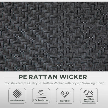 2PCs Outdoor Wicker Folding Chairs, Adjustable Backrest, Grey Patio Chairs at Gallery Canada