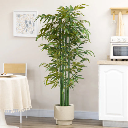 6 FT Artificial Bamboo Tree in Pot, Home Office Decor, Green Artificial Trees at Gallery Canada