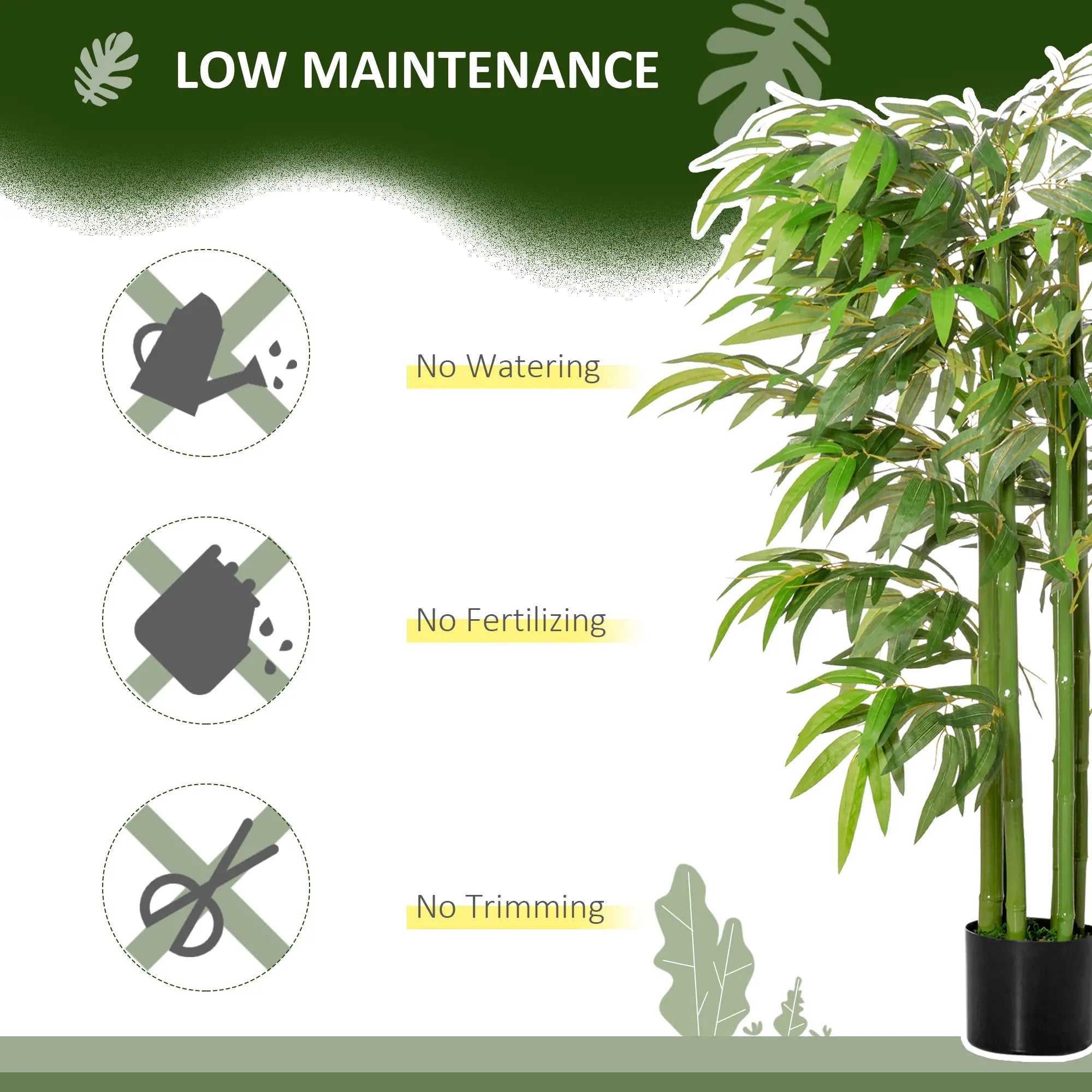4.5FT Artificial Bamboo Tree, Faux Plant in Nursery Pot, Indoor Decor Artificial Trees at Gallery Canada