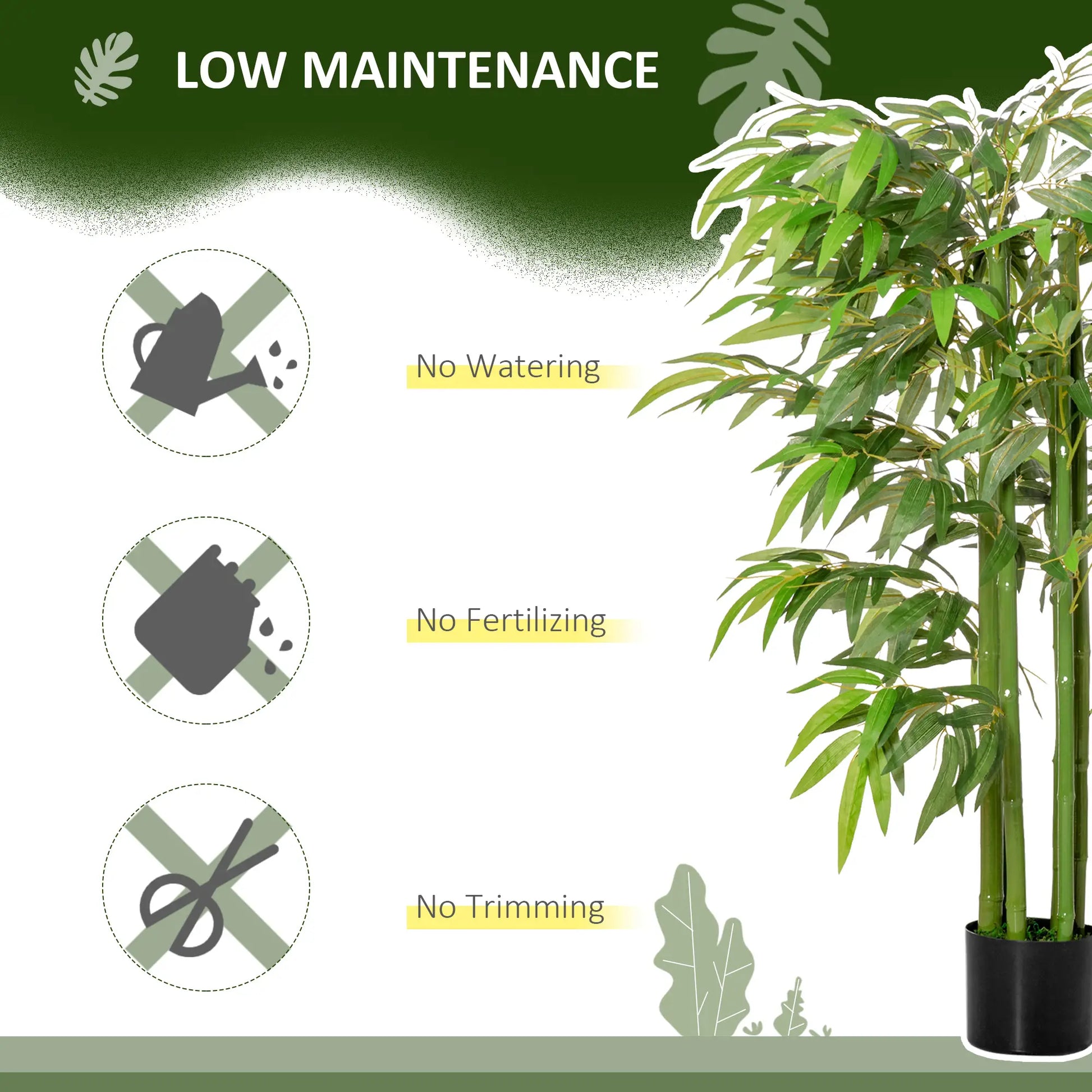 4.5FT Artificial Bamboo Tree, Faux Plant in Nursery Pot, Indoor Decor Artificial Trees at Gallery Canada
