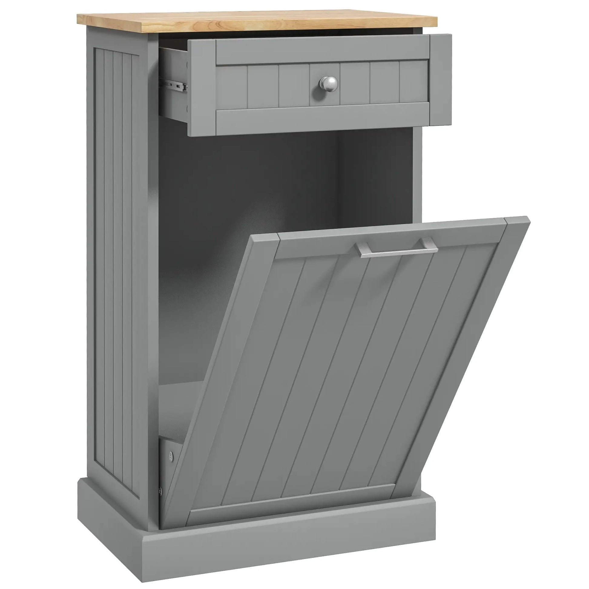 Kitchen Tilt Out Trash Bin Cabinet, Free Standing, Grey Storage Cabinets at Gallery Canada