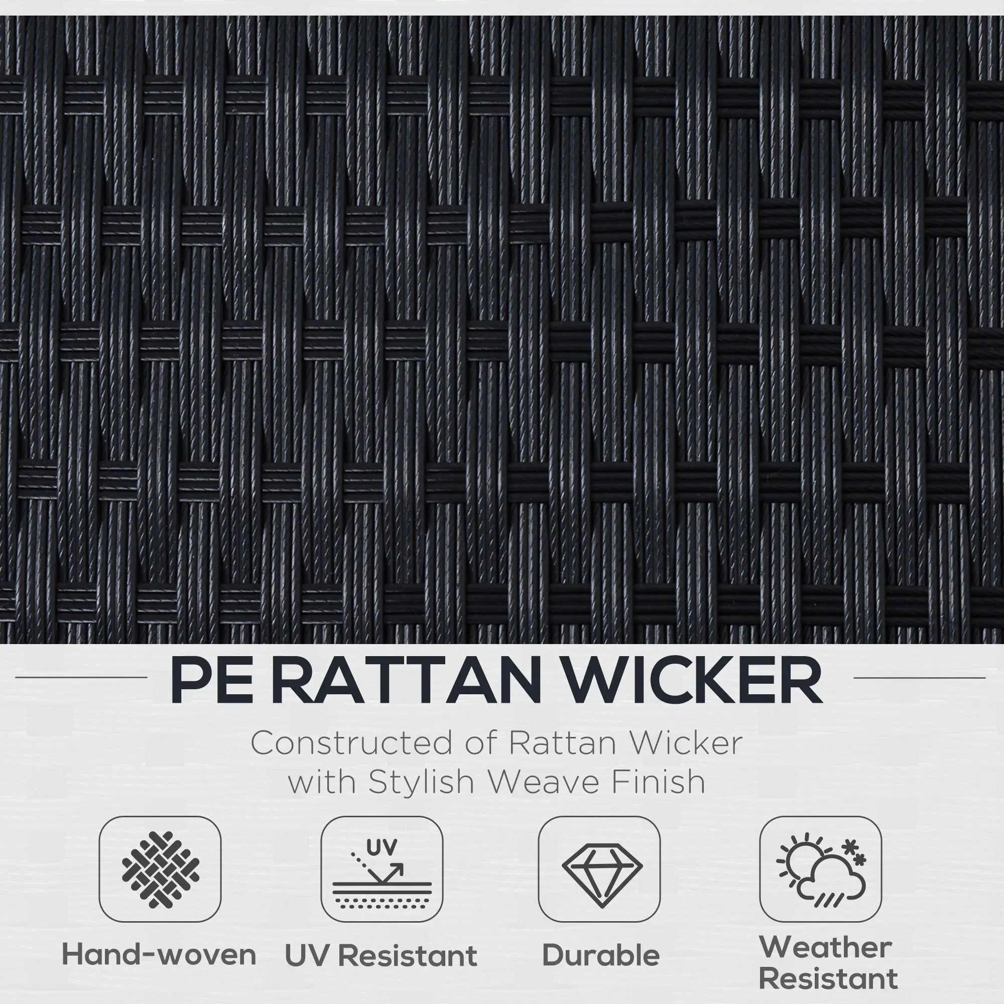 2-Piece Wicker Patio Set, Double Ottoman, PE Rattan, Cream White Patio Furniture Sets at Gallery Canada