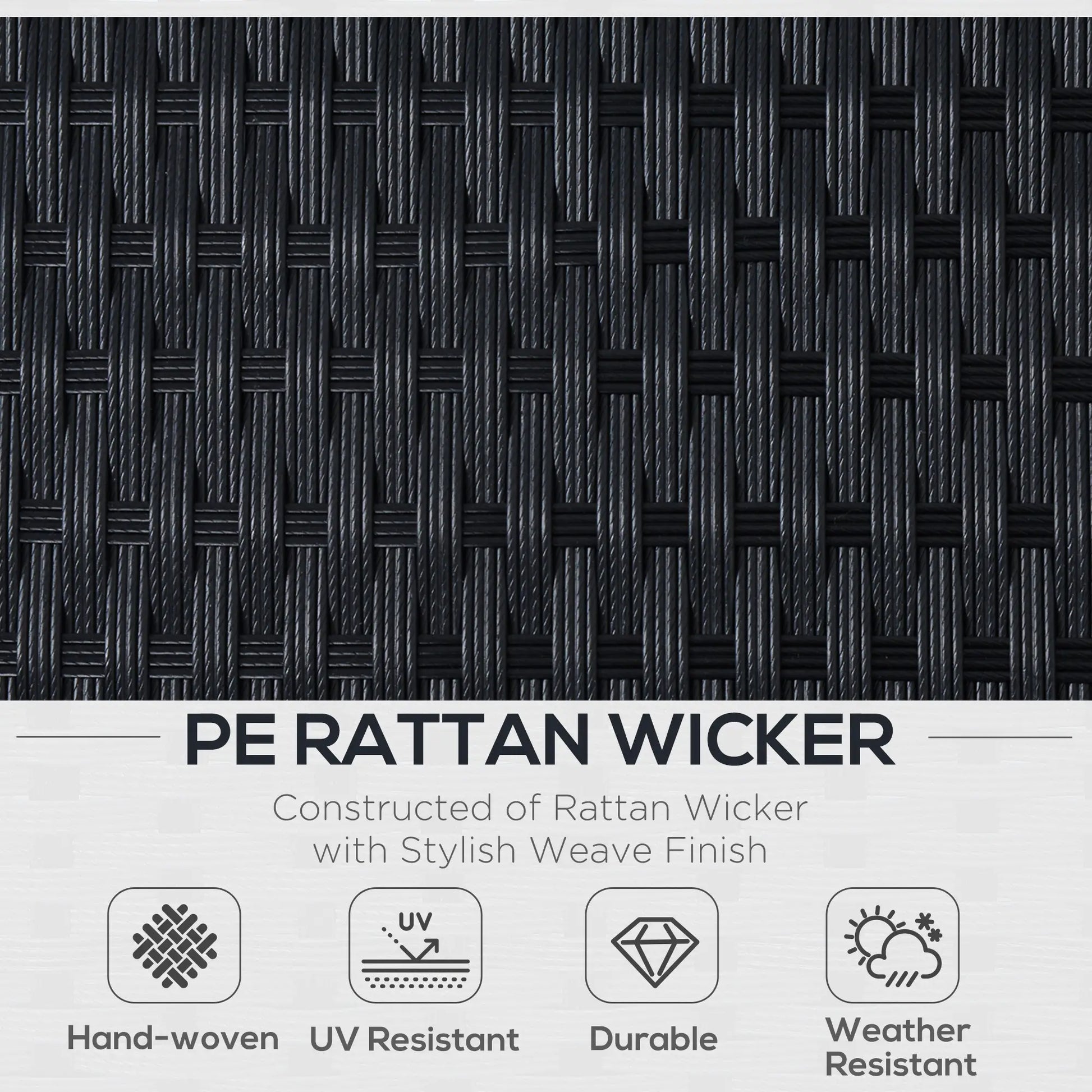 2-Piece Wicker Patio Set, Double Ottoman, PE Rattan, Cream White Patio Furniture Sets at Gallery Canada