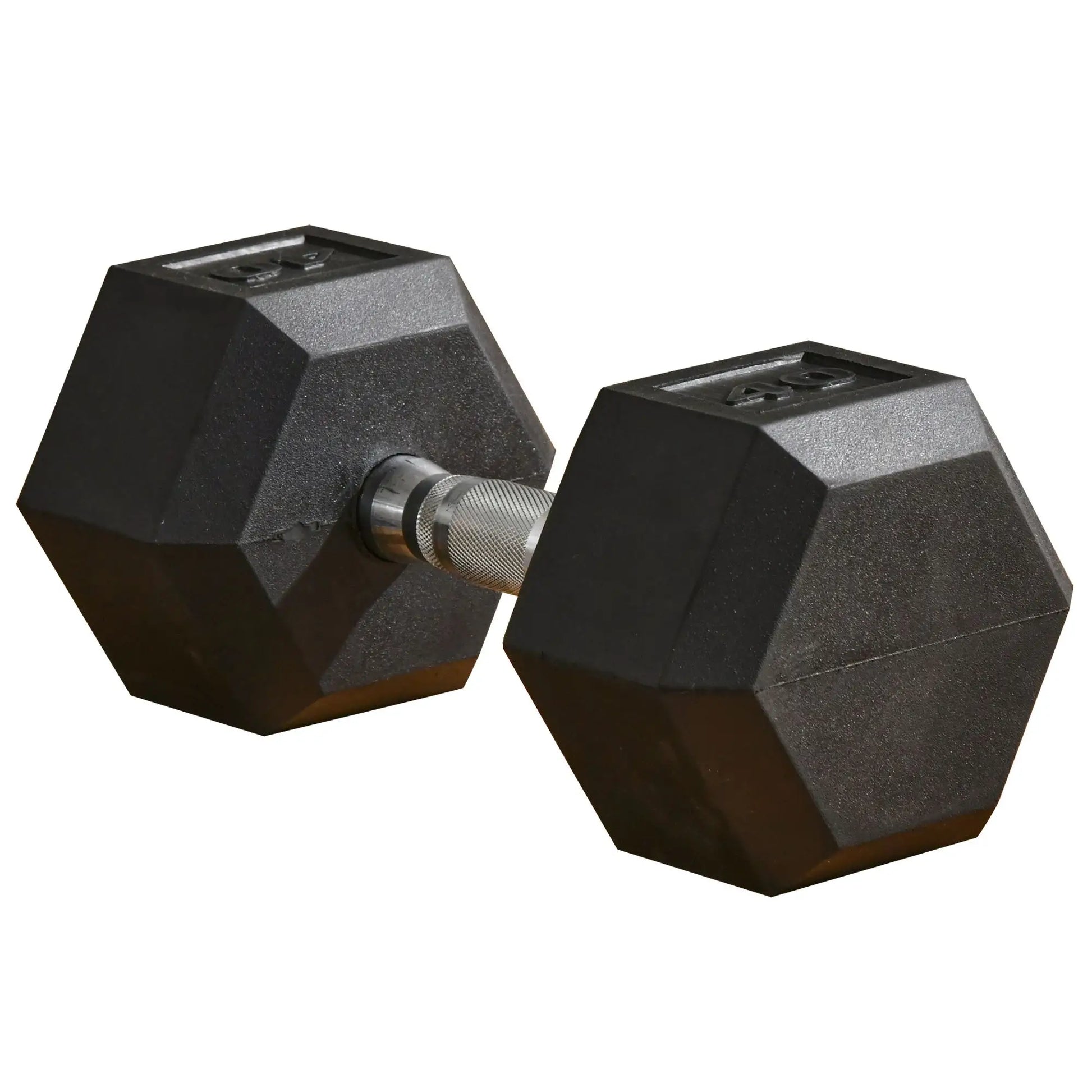 40lbs Rubber Hex Dumbbells, Fitness Training, Black Dumbbells & Barbells at Gallery Canada
