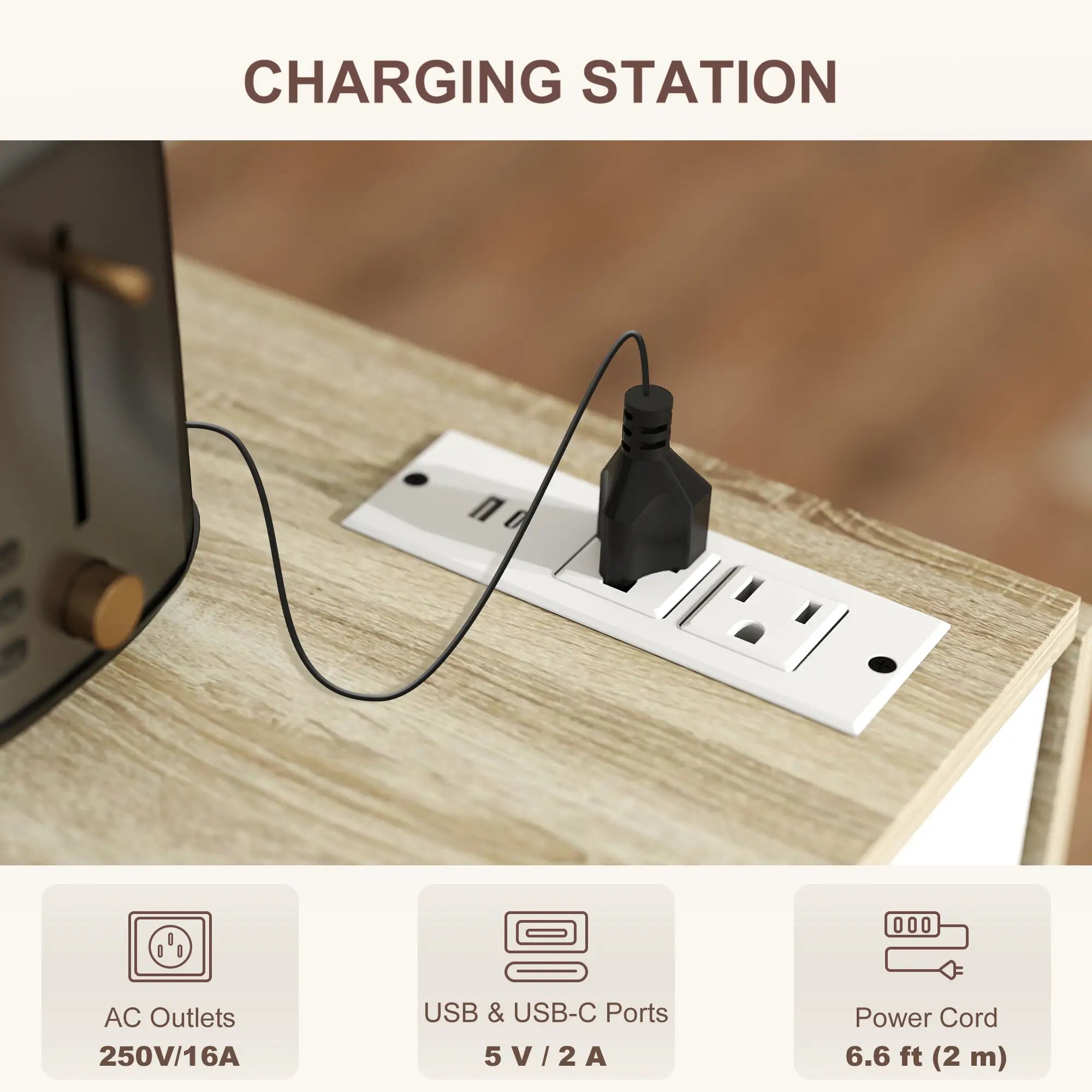 Kitchen Island with Storage, Rolling Cart, Foldable Drop Leaf, Power Outlet, USB Ports, White Kitchen Islands & Kitchen Carts at Gallery Canada
