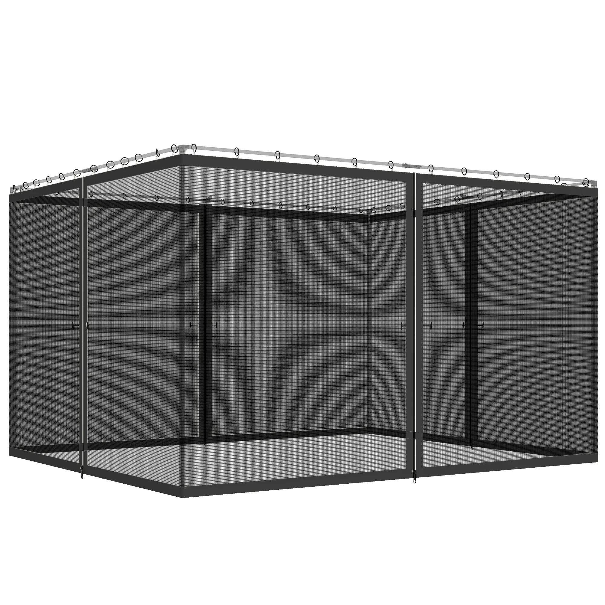 Replacement Mosquito Netting, 10' x 13', Gazebo Screen Walls With Zippers, Black Gazebo Sidewalls Black at Gallery Canada