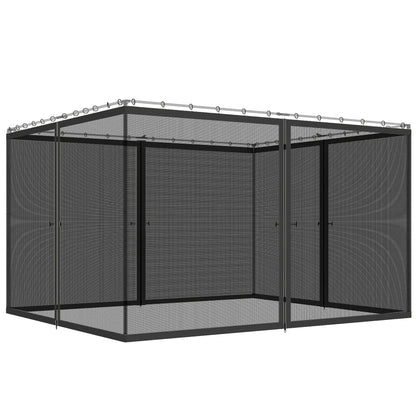 Replacement Mosquito Netting, 10' x 13', Gazebo Screen Walls With Zippers, Black Gazebo Sidewalls Black at Gallery Canada