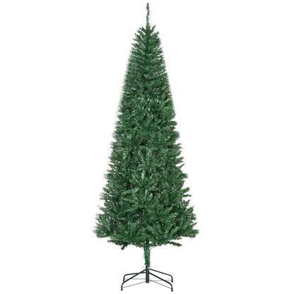 6.9ft Artificial Christmas Tree, Metal Stand, Spruce Tips, Green Artificial Christmas Trees Green at Gallery Canada