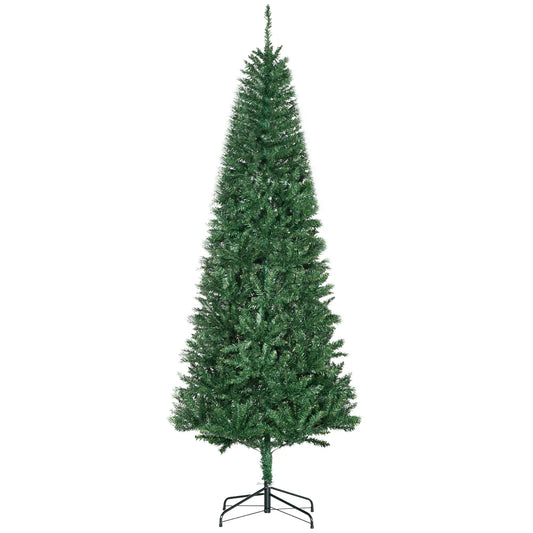 6.9ft Artificial Christmas Tree, Metal Stand, Spruce Tips, Green Artificial Christmas Trees Green at Gallery Canada