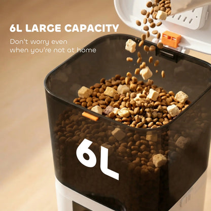 Automatic Cat Feeder, App Control, Smart Food Dispenser, 10s Voice Recorder, 6L Dog Bowls at Gallery Canada