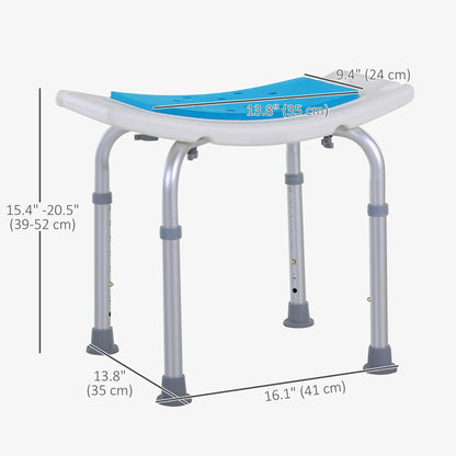 Adjustable Shower Chair, 20.5"W Aluminum, EVA Padded Seat for Seniors Bath Chairs at Gallery Canada