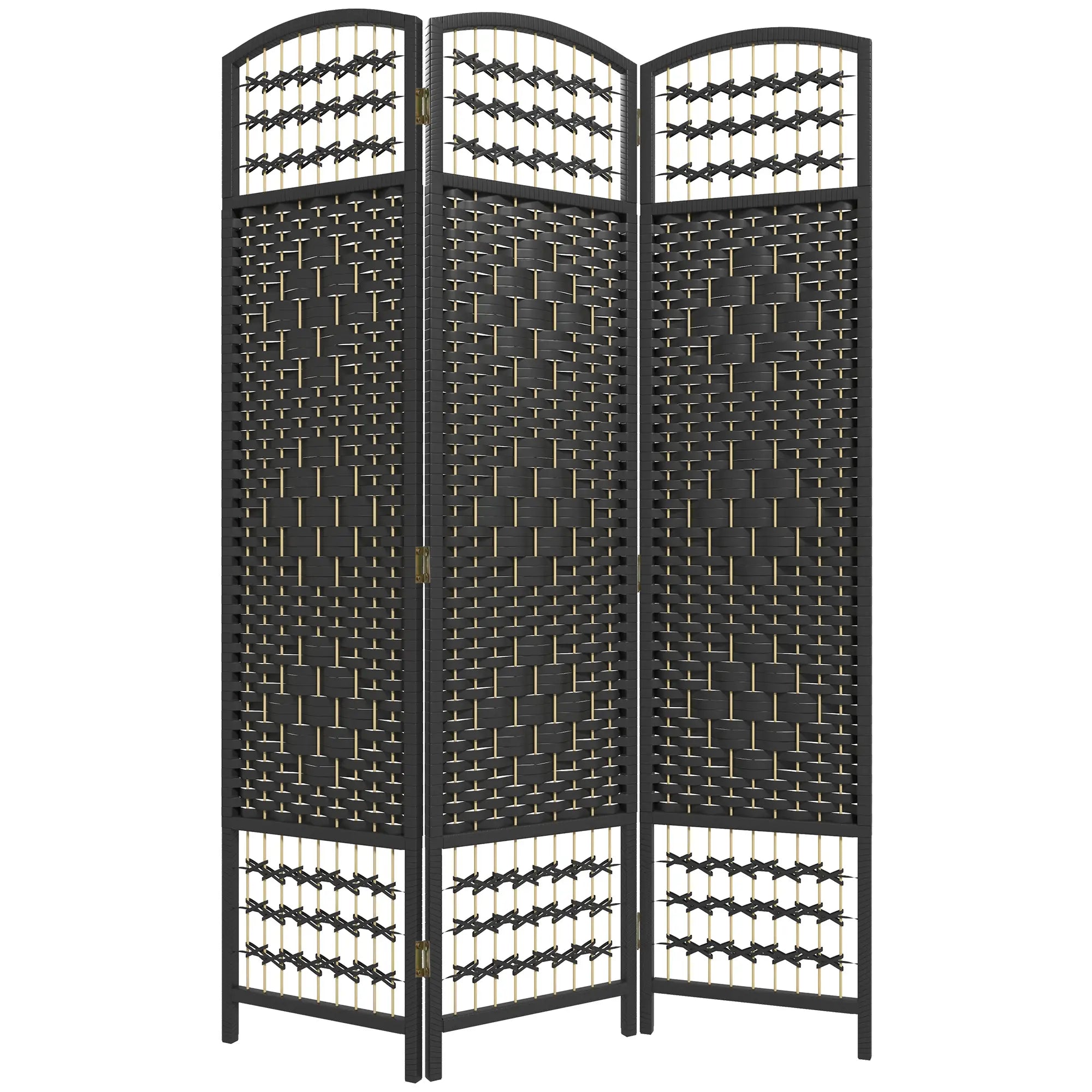 3 Panel Folding Room Divider, Portable Privacy Screen, Black Room Dividers at Gallery Canada