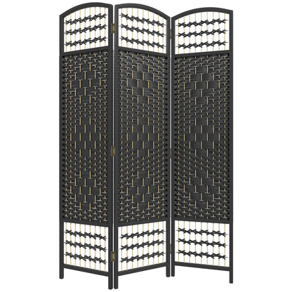 3 Panel Folding Room Divider, Portable Privacy Screen, Black Room Dividers at Gallery Canada