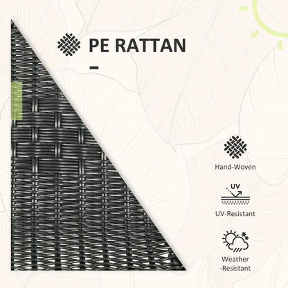 3-Piece Outdoor Wicker Set, 2 Stackable Chairs, Glass Table, Black Bistro Sets at Gallery Canada