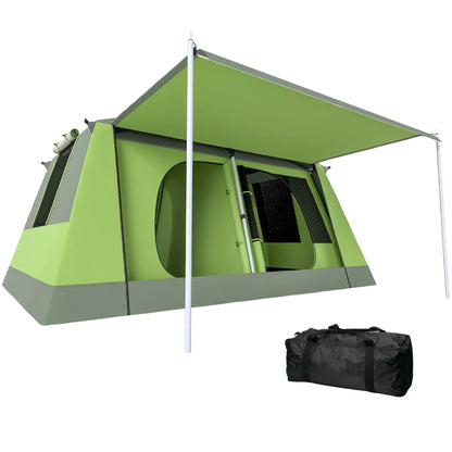 Tunnel Tent Camping Shelter, Two Rooms, Lamp Hook, Portable, Green Camping Tents at Gallery Canada