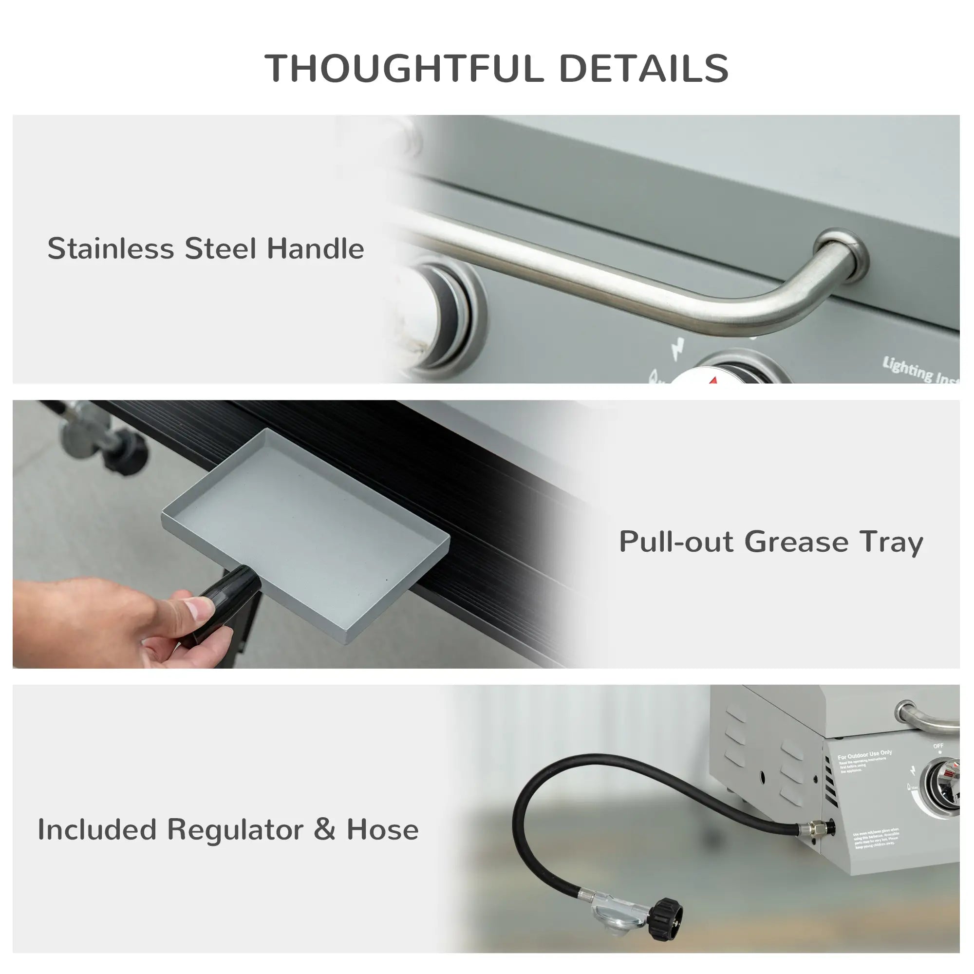 Portable Tabletop Propane Gas Grill, 2 Burner, Foldable Legs, Silver Propane Gas Grills at Gallery Canada