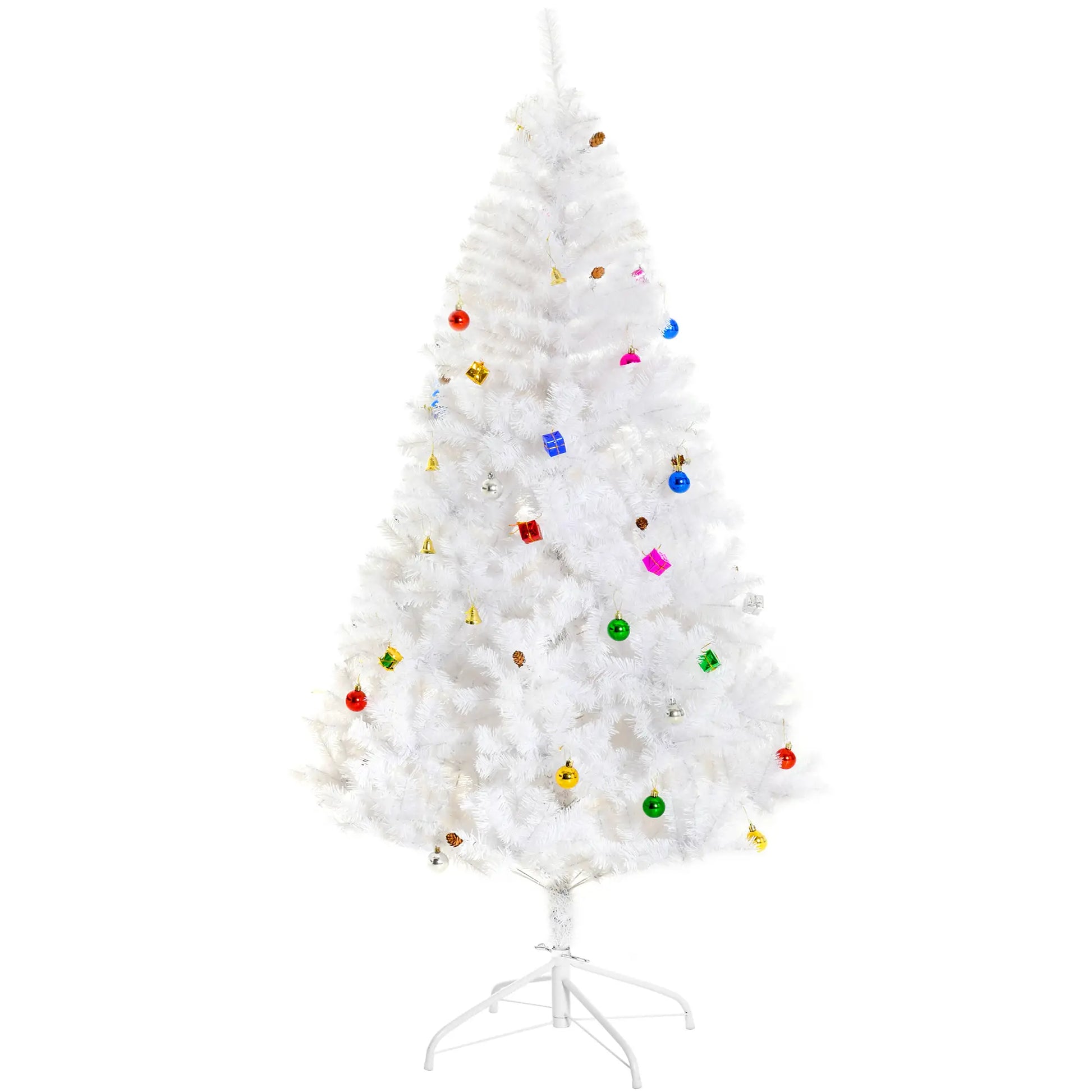 5.9ft Artificial Christmas Tree, Holiday Decor, White White Christmas Trees at Gallery Canada