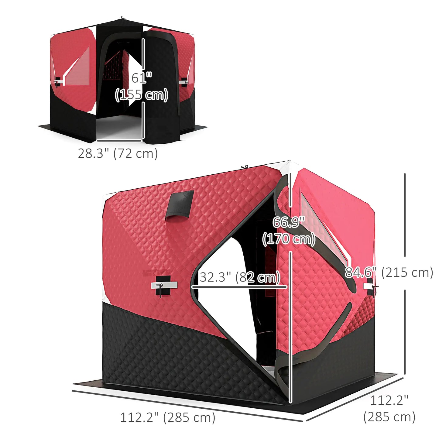 3-4 Person Insulated Ice Fishing Shelter, Pop Up, -22℉ Ice Fishing Tents at Gallery Canada