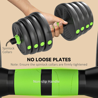 Adjustable Dumbbell Set, 3 in 1 Weights, 66lb with Connector, Non-Slip Grip Dumbbells & Barbells at Gallery Canada