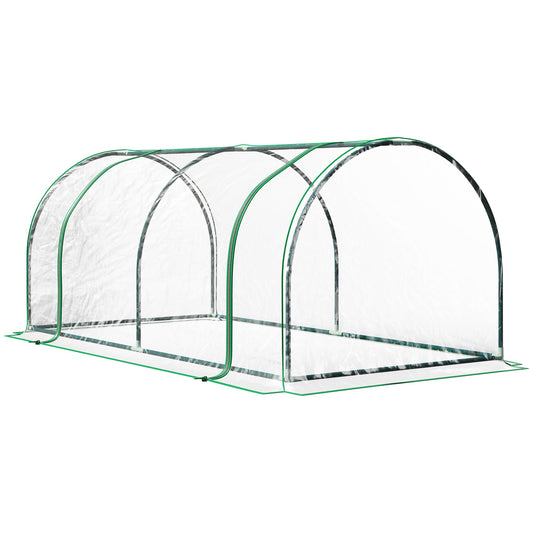 79" x 39" x 32" Mini Greenhouse Portable Hot House for Plants with Zippered Doors for Outdoor, Indoor, Garden, Clear - Gallery Canada