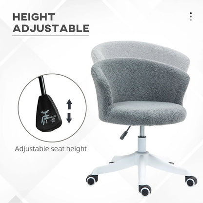 Armless Office Chair, Adjustable Height, Swivel Wheels, Mid Back, Grey Office Chairs at Gallery Canada