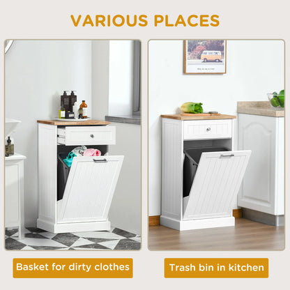 Kitchen Tilt Out Trash Bin Cabinet, Free Standing, White Storage Cabinets at Gallery Canada