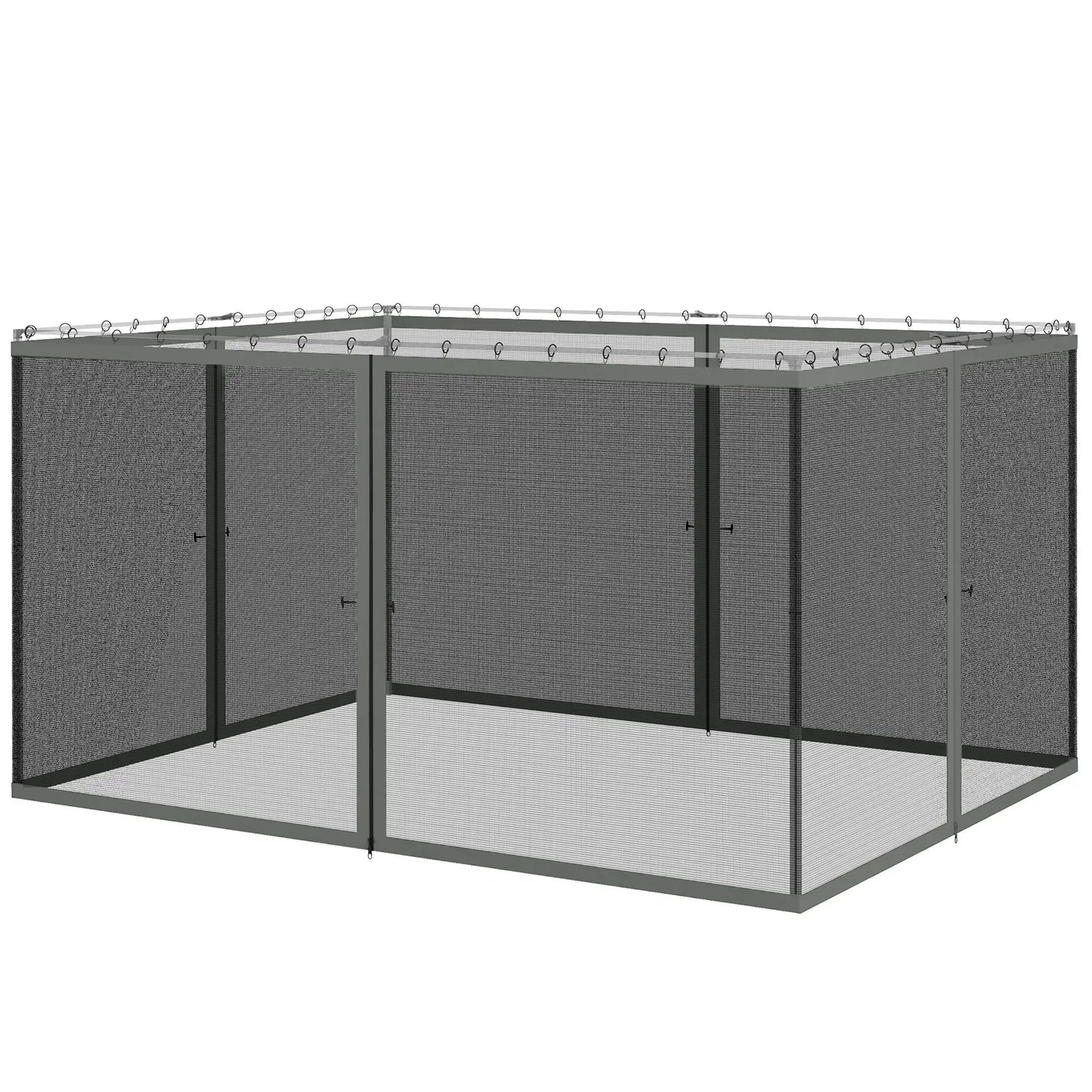Replacement Mosquito Netting, Gazebo 10' x 13', Black Screen Walls, Zippers, Black Gazebos Black, Dark Grey at Gallery Canada