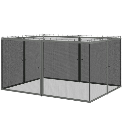Replacement Mosquito Netting, Gazebo 10' x 13', Black Screen Walls, Zippers, Black