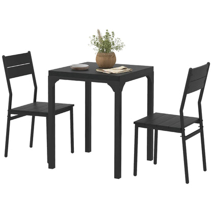 Dining Table Set for 2, 3 Piece Kitchen Table and Chairs, Black Dining Table Sets Black at Gallery Canada