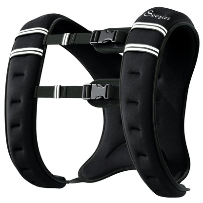 22 lbs Weighted Vest, Adjustable Straps, Pocket, Reflective Strips, Men Women