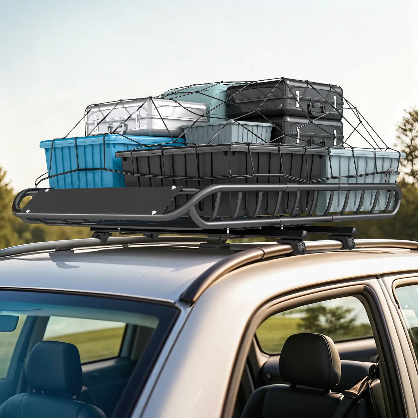 Heavy Duty Roof Rack Cargo Basket, 46" x 36" x 4.5", 330LBS Capacity Automotive at Gallery Canada