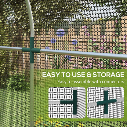 Galvanized Steel Crop Cage, Plant Protection Tent, 4' x 8', Black Walk In Greenhouses at Gallery Canada