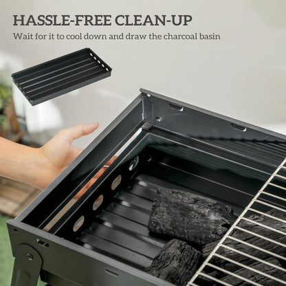 Portable Charcoal Grill With Pull-Out Basin, Folding Tabletop BBQ, Black Charcoal BBQ Grils at Gallery Canada