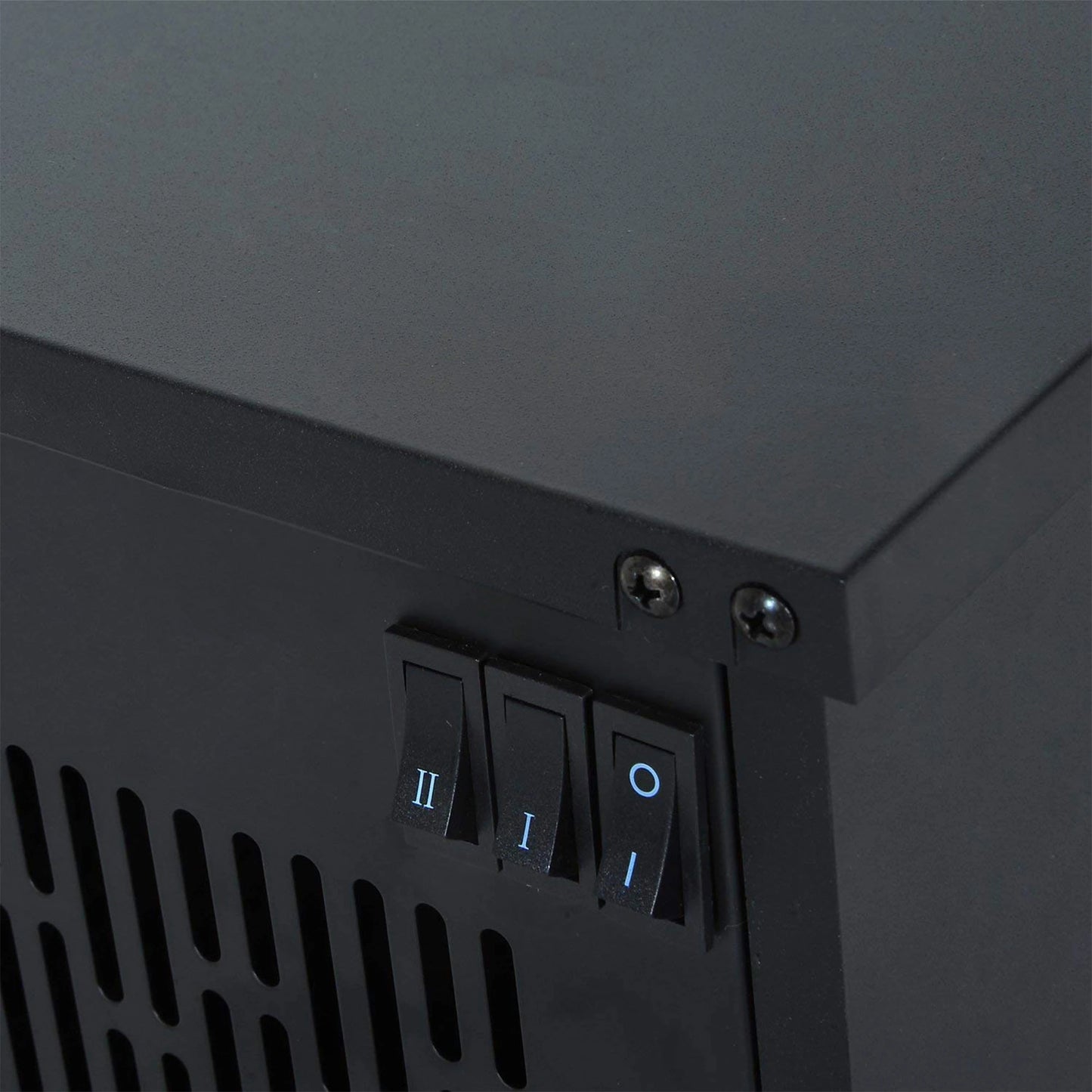 14" 1000W Mini Standing Electric Fireplace Heater, Black Electric Fireplaces at Gallery Canada