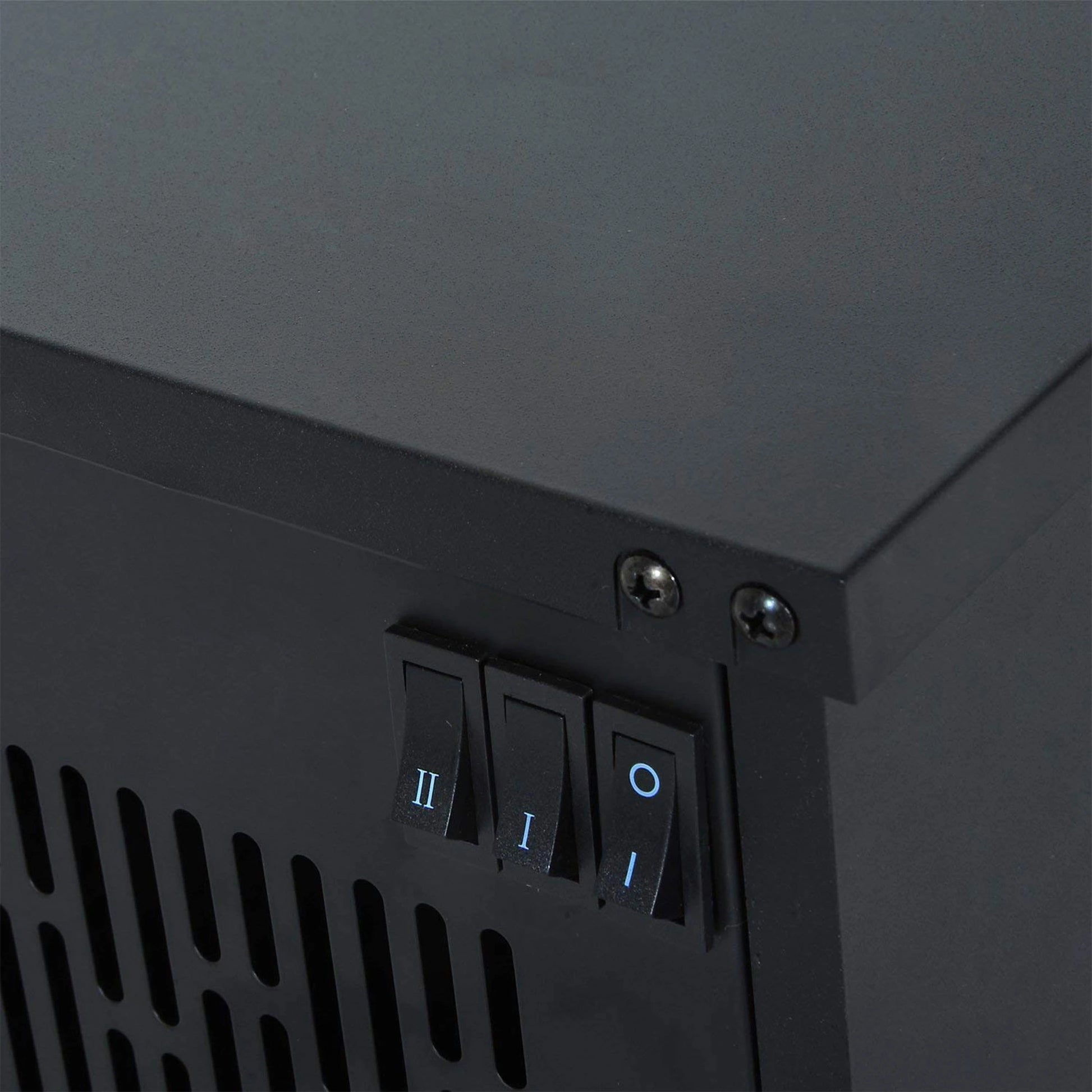 14" 1000W Mini Standing Electric Fireplace Heater, Black Electric Fireplaces at Gallery Canada