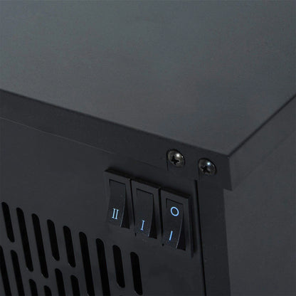 14" 1000W Mini Standing Electric Fireplace Heater, Black Electric Fireplaces at Gallery Canada