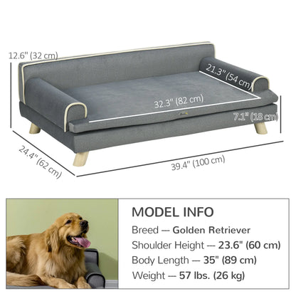 Elevated Dog Sofa Bed, Medium & Large, Dark Grey Dog Sofas at Gallery Canada